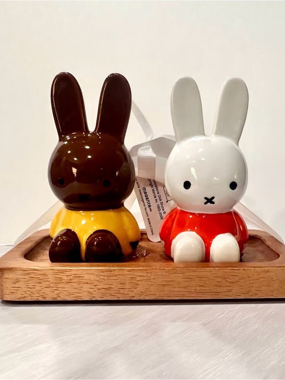 Miffy Ceramic Salt & Pepper Shakers - White & Brown
